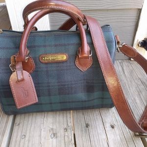 🏇 Vintage Ralph Lauren Polo Plaid Tartan Crossbody Handbag 🏇